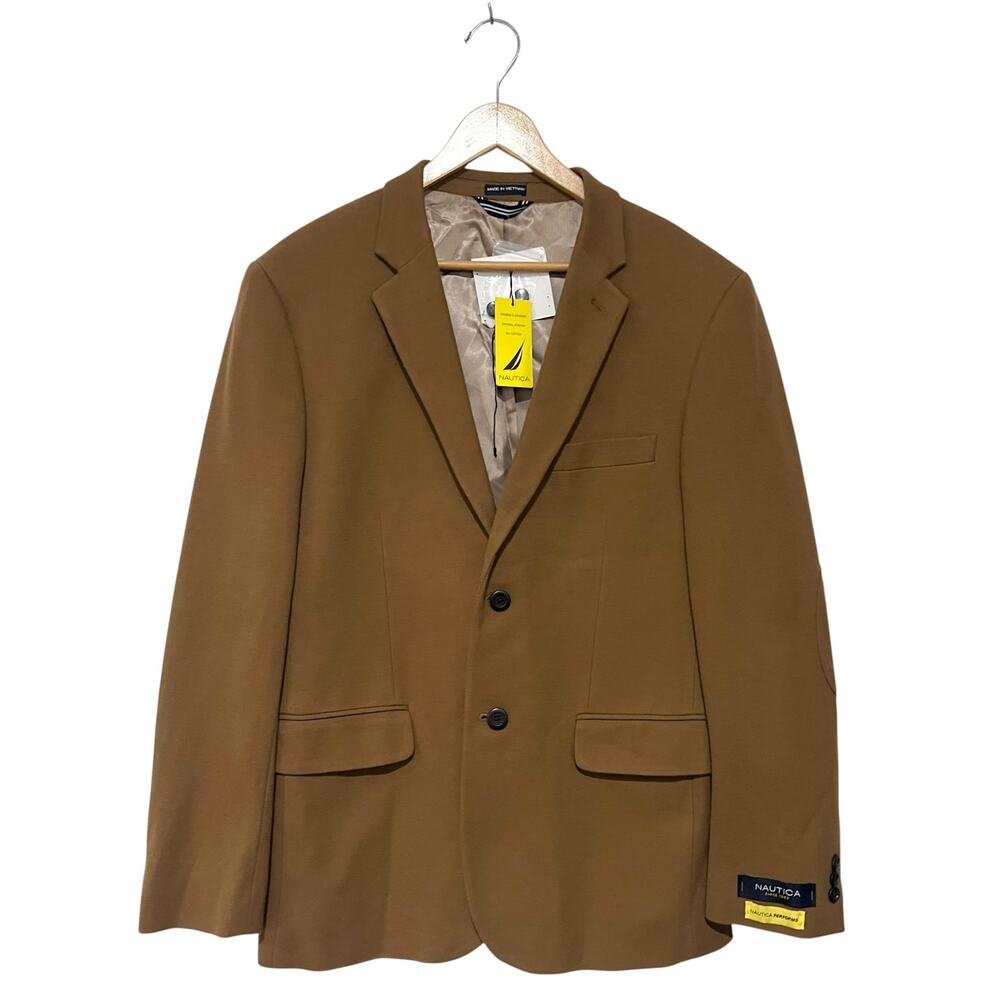 Phoenix Vintage Men’s Sport’s Coat Tan Faux Suede Leather Blazer Jacket Sz 44